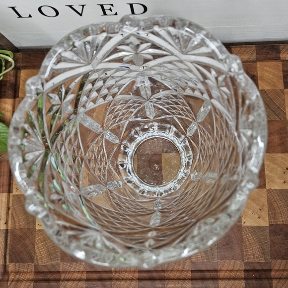 Vintage BOHEMIAN CZECH Cut Crystal Vase 9.75" - Picture 3 of 15